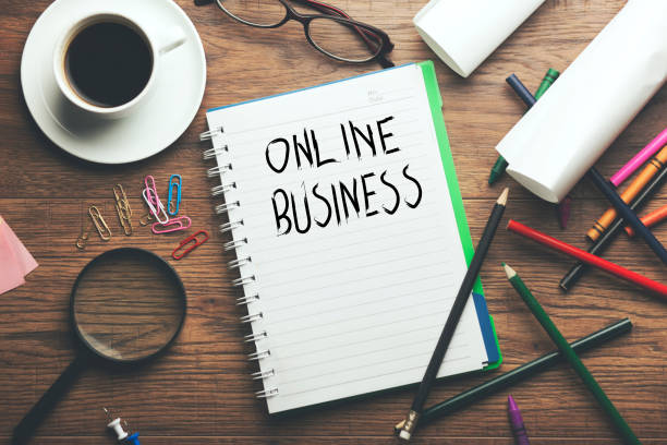 istock online business text on paper 881179064
