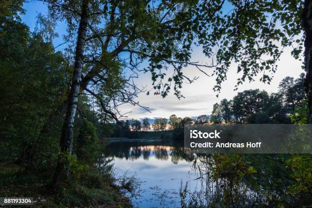 Autumn Lake Stock Photo - Download Image Now - Autumn, Blue, Cloud - Sky
