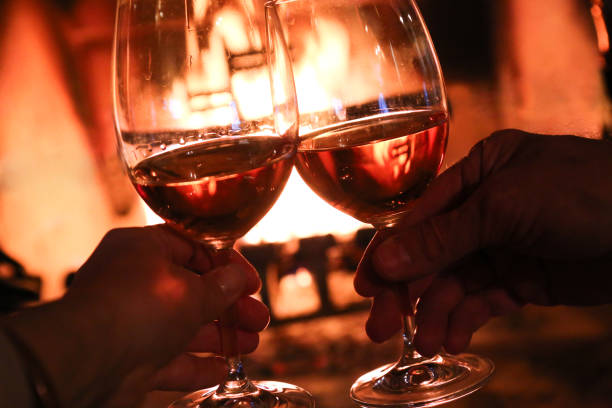 istock holiday valentine's day at the fireplace 881193396