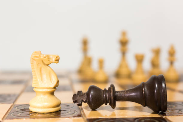 istock Chess photographed on a chessboard 881194422