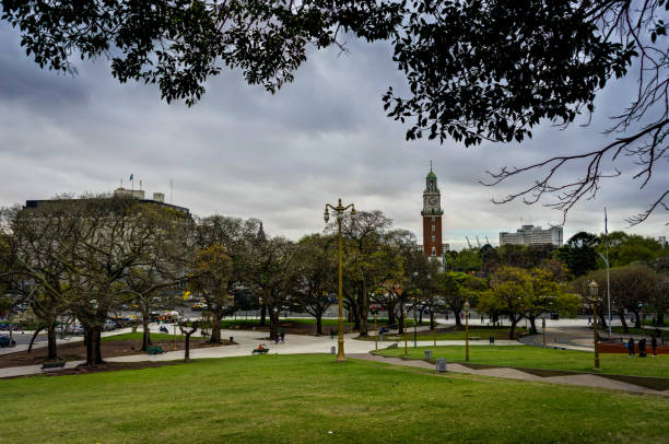 istock Park with Skyscraper Cityscape Buenos Aires Argentina 881201242