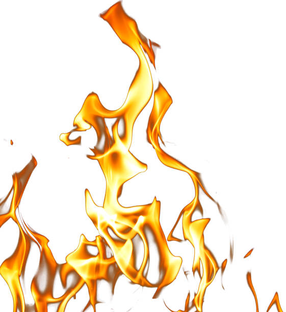Fire Flames On A White Background Stock Photo - Download Image Now -  Abstract, Art, Backgrounds - iStock
