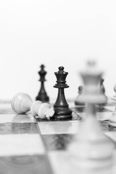 istock Chess photographed on a chessboard 881210300