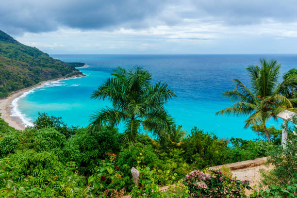 Awesome Caribbean landscape stock photo