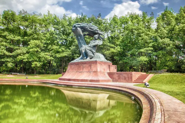 The Chopin Statue is a large bronze statue of Frédéric Chopin that now stands in the upper part of Warsaw's Royal Baths Park aka Łazienki Park, adjacent to Aleje Ujazdowskie (Ujazdów Avenue).


