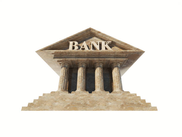 3d Bank Icon Isolated On White Background