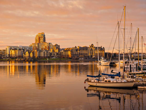 Inner Harbor of Victoria, British Columbia stock photo