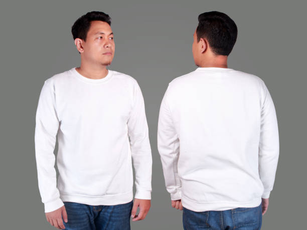 istock White sweater long sleeved shirt mockup template 881311066