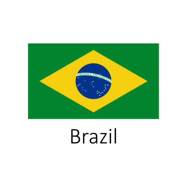 名前アイコンとブラジルの旗公式は色し正常の割合しますブラジル国旗を