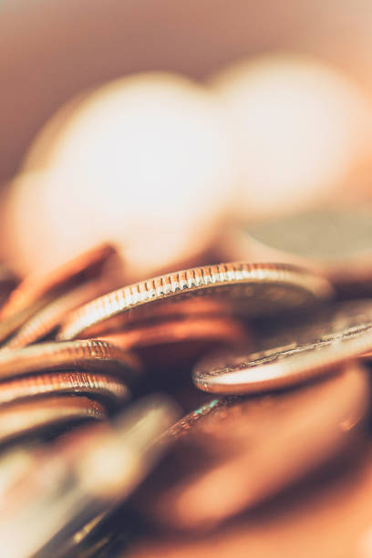 istock Variety of coins. Loose change 881318972