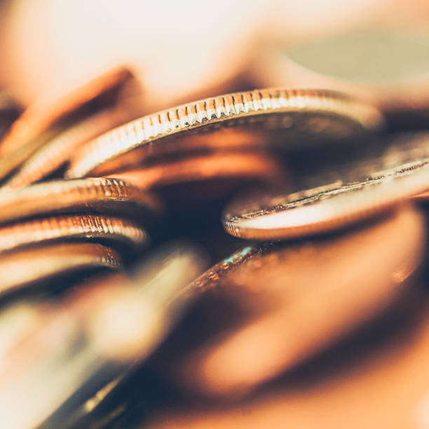 istock Variety of coins. Loose change 881318978