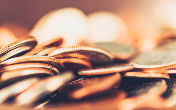 istock Variety of coins. Loose change 881319014