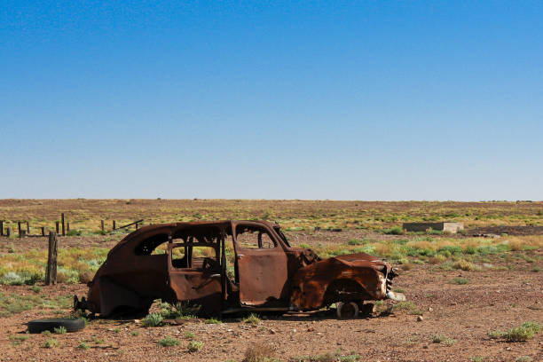 istock a rusty old car abandoned in the Australian outback 881321476
