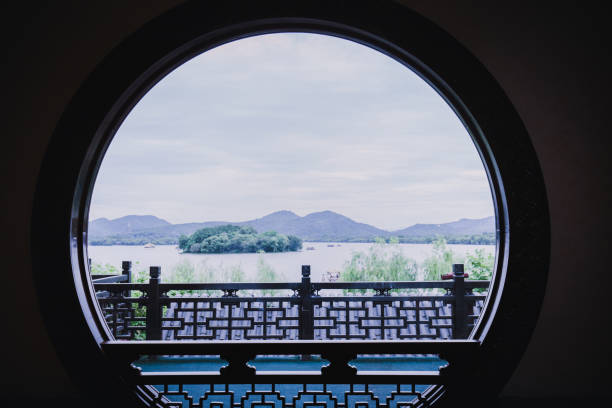 Dramatic landscape of West Lake, Hangzhou, China.