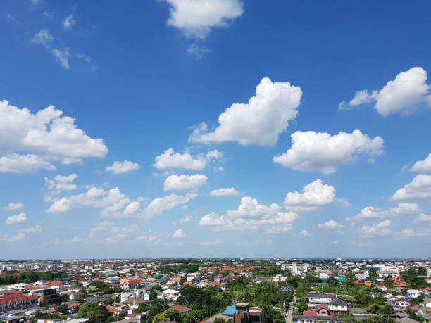 istock The blue sky above the city skyline. 881326532