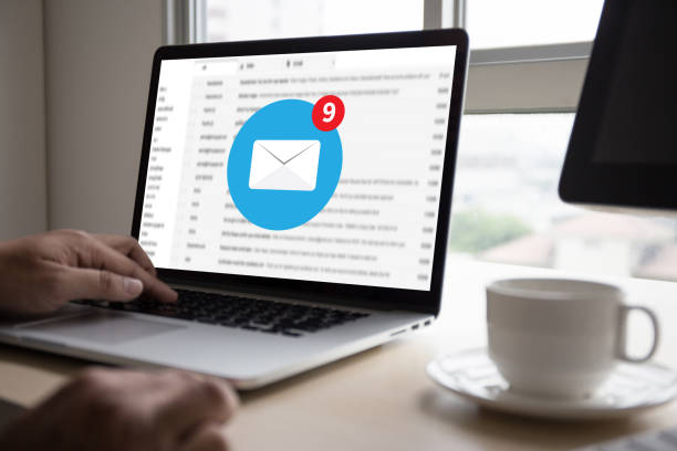 istock Mail Communication Connection message to mailing contacts phone Global Letters Concept 881336954