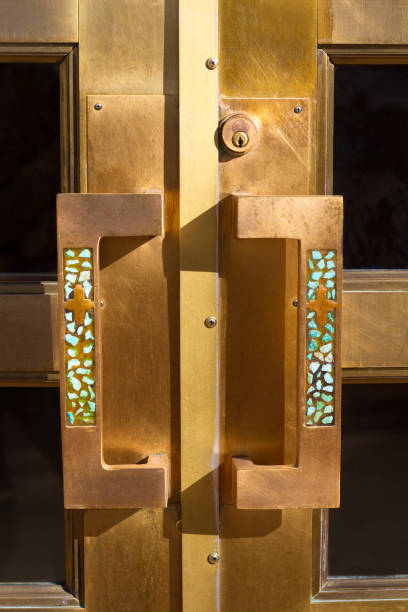 istock Santa Fe, NM: Turquoise-Studded Doors, NM State Capitol Building 881337336