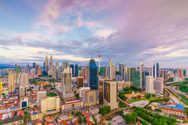 istock Downtown Kuala Lumpur skyline at twilight 881341696