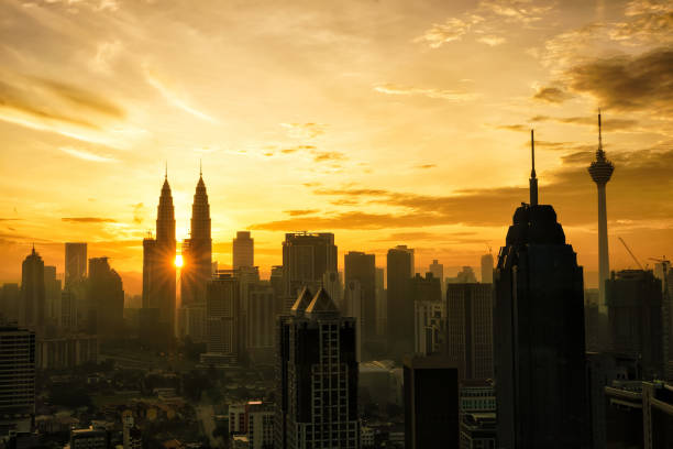 istock Downtown Kuala Lumpur skyline at twilight 881341738