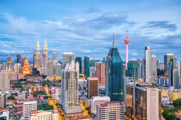 istock Downtown Kuala Lumpur skyline at twilight 881341750