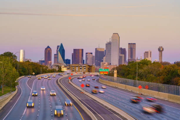 istock Dallas downtown skyline at twilight, Texas 881344662