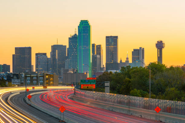 istock Dallas downtown skyline at twilight, Texas 881344666