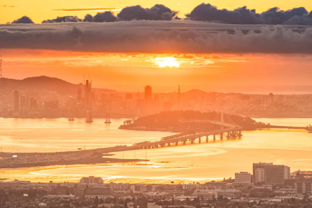 istock San Francisco skyline and Bay Bridge at sunset 881344706