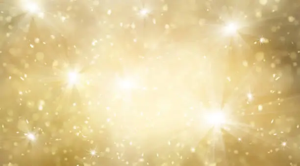 Photo of Abstract gold and bright glitter for new year background
