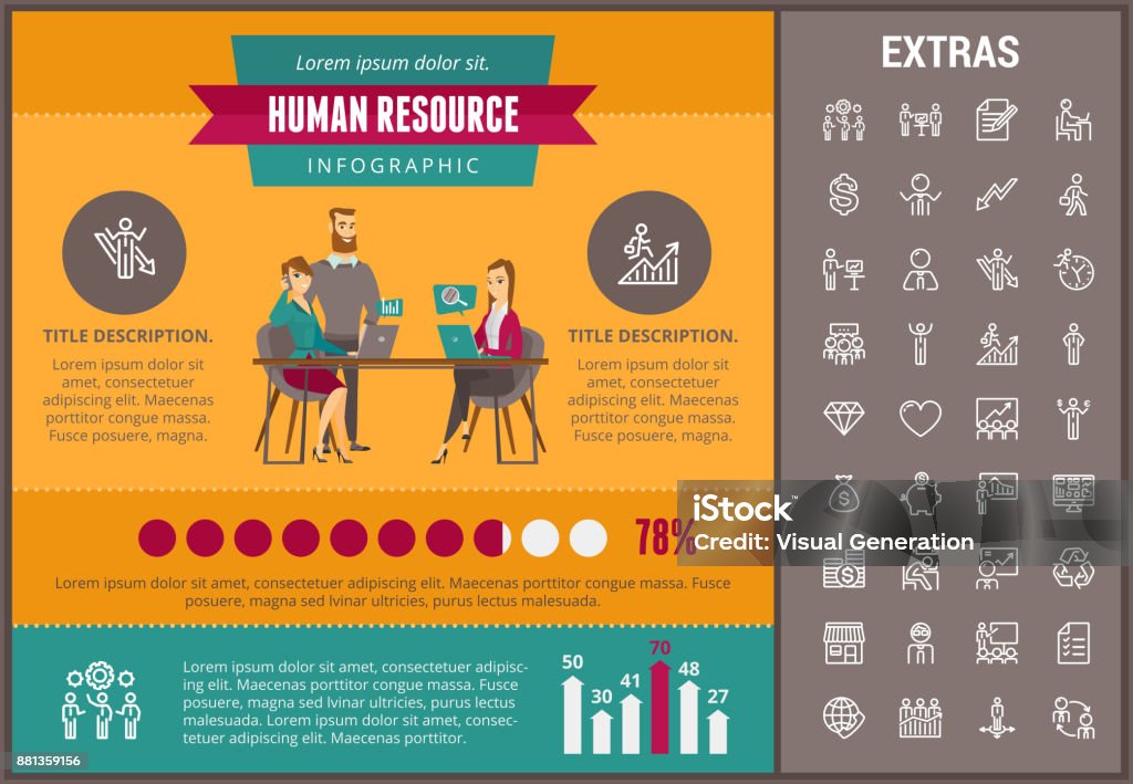 Human Resource Infographic Template And Elements Stock Illustration ...