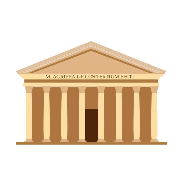 Ilustración de Italia Panteón Templo De Los Dioses De Roma Arquitectura  Abovedada Centrada En El Monumento y más Vectores Libres de Derechos de  Templo - iStock