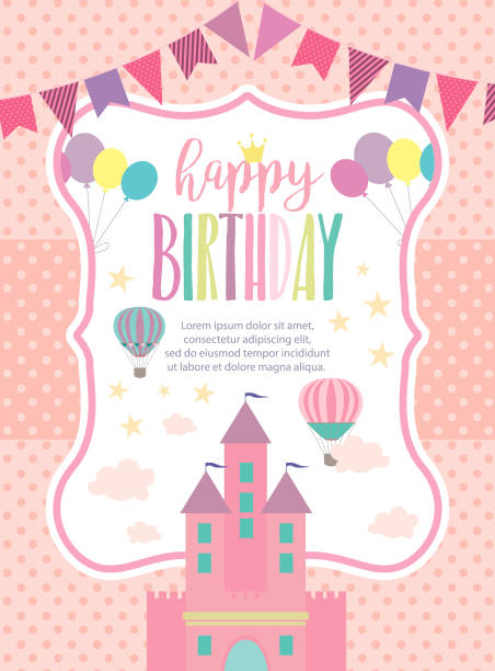 魔法の誕生日パーティー カード、招待カード、グリーティング カード、ポスター、装飾 - invitation greeting card birthday birthday card点のイラスト素材／クリップアート素材／マンガ素材／アイコン素材