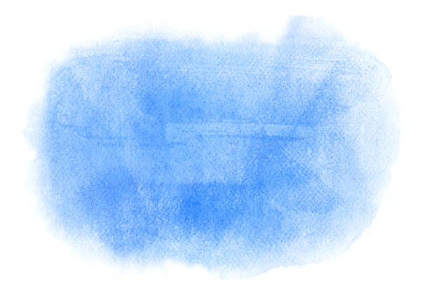 istock Beautiful marine blue watercolor background for design 881376642