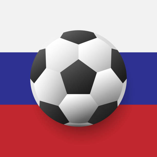 istock Vector football world cup background concept. Russian national symbols for banners, posters. Vector football world cup background concept. Russian national symbols for banners, posters. 881381720