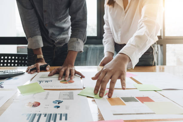 istock Business People Planning Strategy Analysis from financial document report, Office Concept 881387024