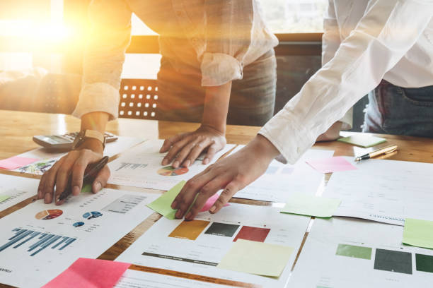 istock Business People Planning Strategy Analysis from financial document report, Office Concept 881387048