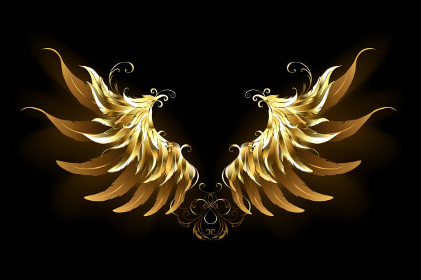 5,800+ Gold Angel Wings Stock Illustrations, Royalty-Free Vector Graphics &  Clip Art - iStock