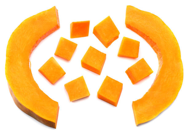 istock piece of pumpkin isolated on white background top view 881419212