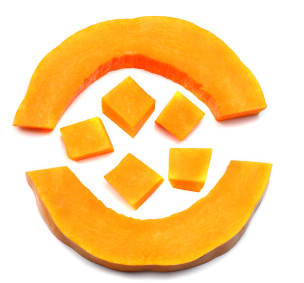 istock piece of pumpkin isolated on white background top view 881419216