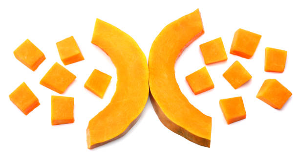 istock piece of pumpkin isolated on white background top view 881419232