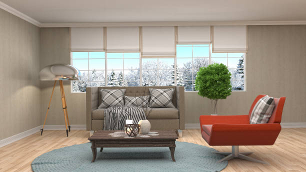 istock Interior living room. 3d illustration 881421546