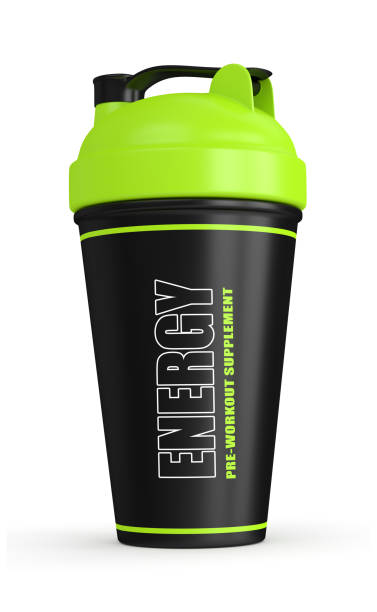 3d Render Of Preworkout Shaker Over White Stock Photo - Download