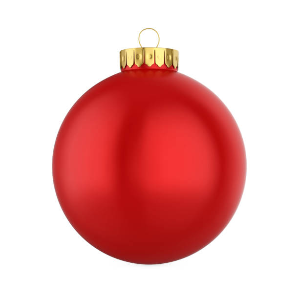 istock Red Christmas Ball Isolated 881429914