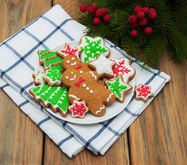 istock Christmas ginger and honey colorful cookies 881429982