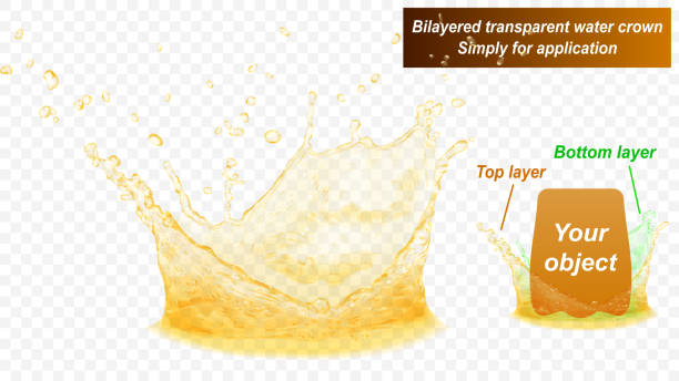 double-layer-wasser-splash-krone - wasserkrone stock-grafiken, -clipart, -cartoons und -symbole