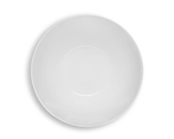 istock top view of empty white plate isolated on white background 881459190