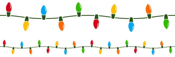 Vector illustration of Seamless Holiday Lights