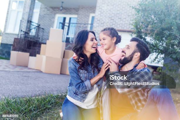 Family Having Fun Together Stock Photo - Download Image Now - Family, Moving House, Home Ownership