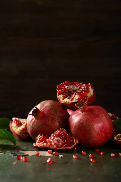 istock Still life with pomegranates, food closeup 881493782