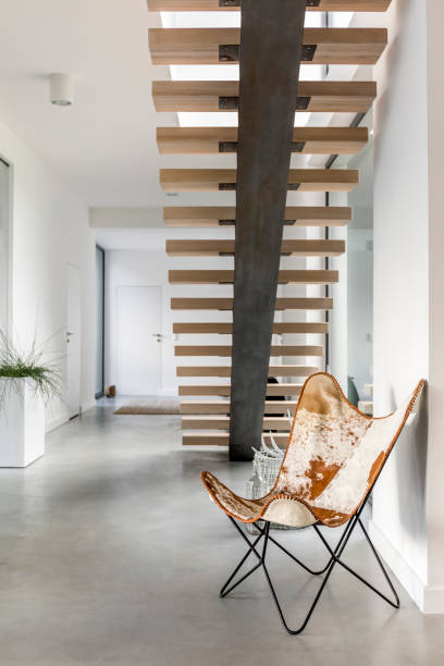 istock Buffalo leather chair in apartment 881494722
