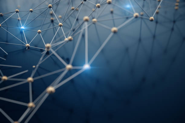 istock 3D Illustration abstract background, connection and lines of technology. Abstract background network and cloud computing. 881500912